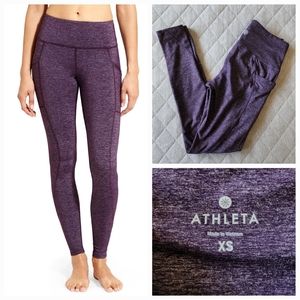 Athleta‎ Chaturanga to Town Purple Leggings XS